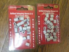 2 New Pack Of 18 High Tensile Gritted Crimping Sleeves 2 3 125 Gauge Wire