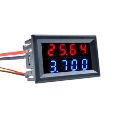 Dc 100v 10a 4 Bit Voltmeter Ammeter Blue Red Led Amp Digital Volt Meter Gauge