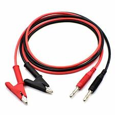 2pcs 4mm Banana Plug To Alligator Clip Test Lead Wire Cable Set 14awg 1m 3