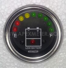 12v Led Battery Level Voltage Monitor Meter Indicator 52mm