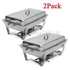 2 Packs 9 Quart Stainless Steel Chafing Dish Buffet Trays Chafer Food Warmer