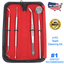 Dental Scaler Oral Hygiene Tooth Tools Deep Cleaning Dentist Set Kit Teeth 4 Pc