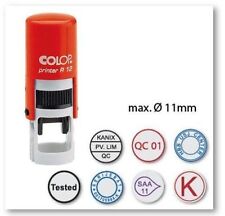 Colop Printer R12 With Personalised 12mm Round Circle Shaped Self Inking Stamp