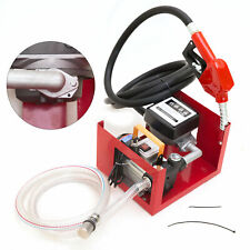 220v 550w Electric Diesel Oil Fuel Transfer Pump With Mechanical Meter Hose Nozzle