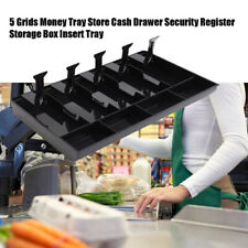 Money Tray Store 5 Bills 4 Coins Cash Drawer Security Register Storage Box Black