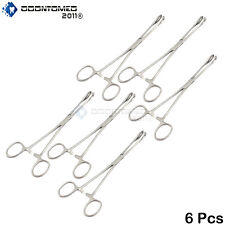 6 Sponge Forceps 10 Straight Surgical Instruments