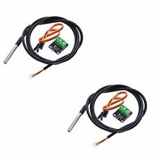 Icquanzx 2pcs Ds18b20 Temperature Sensor Module Kit With Waterproof Stainless