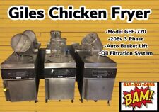 Giles Electric Deep Fryer With Filter System And Auto Lift Gef 720 208v 3 Phase