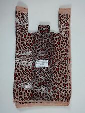 Plastic T Shirt Leopard Print Design Bags Handles Retail Shopping 115 X6 X21