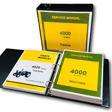 Service Manual For John Deere 4020 4000 Tractor Technical Parts Catalog Binder