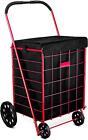Shopping Cart Liner Cover Adjustable Straps Waterproof Square Bottom Black