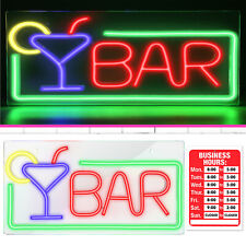 Bar Cocktail Neon Sign Light Usb Led Night Wall Board Decor Display Club Pub