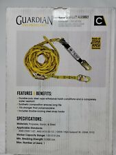 New 50 Ft Guardian Poly Steel Vertical Lifeline Roof Rope With Shock Absorber