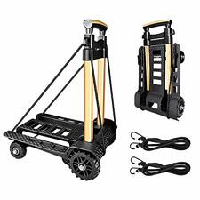 Folding Hand Truck Portable Dolly Compact Utility Luggage Cart With 70kg155l
