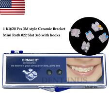 Us Ormaer Dental Orthodontic Ceramic Bracket Roth 022 Slot 3 4 5 Hooks Mesh Base