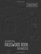 Large Print Password Book Keeper Website Log Notebook Journal Logbook Organizer