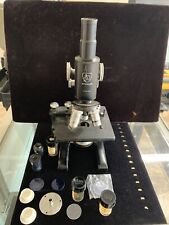 275710 Ao Spencer Trinocular Illuminating Microscope Vintage With Case