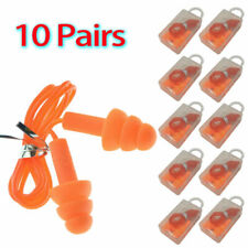 Ear Plugs 10 Pairs Orange Silicone Ear Plugs 33db Anti Noise Hearing Protection