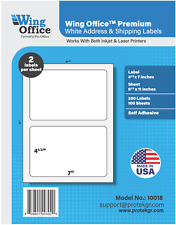 1000 Wing Office Self Adhesive Shipping Labels Round Corners 70 X 45 Usa Made