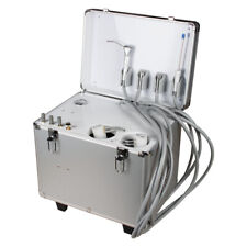 Mobile Dental Portable Rolling Case Unit Three Way Syringe Suction System 4h