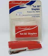 Swingline Stapler Tot 50 Mini Stapler Red Made In Usa With Staples Vtg Euc