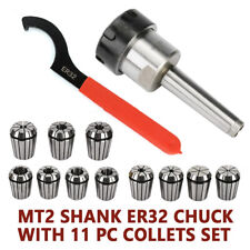 Mt2 Er32 Shank And Spanner Collet Chuck Set Holder For Milling Machine 11pcs