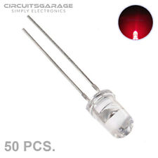 50 X 5mm Ultra Bright Water Clear Red Led Light Emitting Diode Bulb Usa