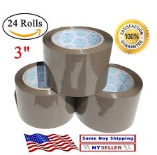 24 Rolls Brown Tan Carton Sealing Packing Tape Shipping 3 Inch 3x110 Yd 330