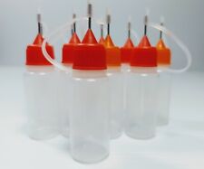 12 Plastic Liquid Squeezable Dropper Bottle Steel Needle Tip 10ml Random Color