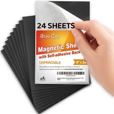 24 Pc Self Adhesive Magnetic Sheets 20mil 8x10 Strong Flexible Stone City 85x11