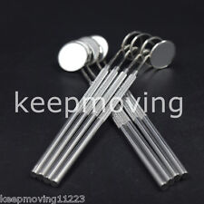 10 Pcs Dental Stainless Steel Mouth Mirror With 4 Reflector Handle Instrument