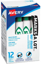 Avery Marks A Lot Dry Erase Markers Whiteboard Bold Chisel Tip 12 Pack Green