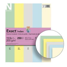 Exact Index Cardstock 8 12 X 11 Inches 110 Lb Assorted Colors 250 Sheets
