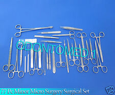 77 Pc Minor Micro Surgery Surgical Veterinary Instruments Student Set Ds 870