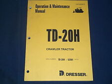 Komatsu Dresser Td 20h Crawler Tractor Dozer Operation Amp Maintenance Book Manual