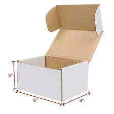 White Corrugated Mailers 6x4x3 50 100 200 Shipping Packing Boxes Mailers