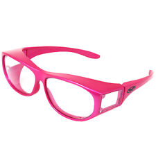 Global Vision Escort Womens Safety Otg Glasses Pink Frames Clear Lenses