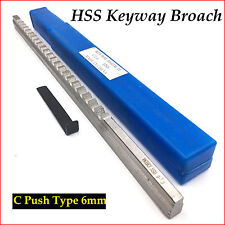 6mm C Push Type Keyway Broach Cutter Metric Size Cnc Machine Metalworking Tool T