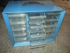 Akro Mils 15 Drawer Blue Metal Small Parts Storage Cabinet With 20 New Dividers