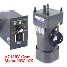 New 90w 110v Ac Gear Motor Electric Variable Speed Controller Torque 110 135rpm