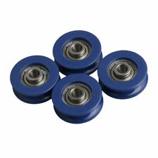 4pcs Blue U Groove Sealed Wire Track Guide Pulley Ball Bearing 59kg130lbs