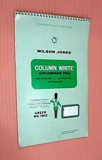 Old 1961 Wilson Jones Column Write Columnar Pad Legal Size Green Wg 7602 Free Sh
