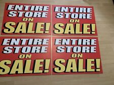 Entire Store On Sale Sale Signs 24x 32 Lot Of 4one Side Free Ship