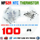 100pcs 10value Thermistor Resistor Kit Ntc-mf52at 1 2 3 4.7 5 10 20 47 50 100k