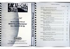 Huber M500 Grader Service Repair Manual Parts Catalog Road Maintainer