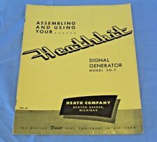 Heathkit Manual Model Sg 7 Signal Generator Original 1953