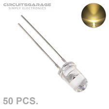 50 X 5mm Ultra Bright Water Clear Warm White Led Light Emitting Diode Bulb Usa