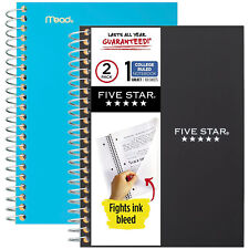 2 Mead Five Star 1 Subject College Ruled Spiral Notebooks 100 Sheets 7 X 4 38