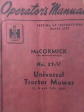 Mccormick International 27 V 3 Point Sickle Mower Owner Service Amp Parts Manual