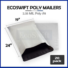 20 19x24 Ecoswift White Poly Mailers Shipping Envelopes Bags
